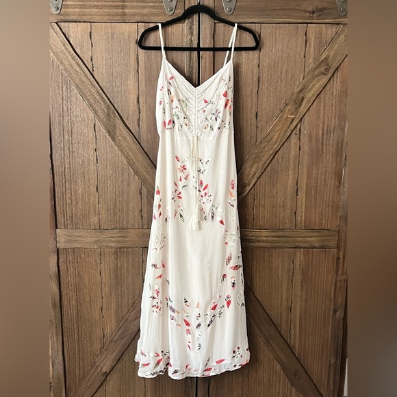 Farm Rio for Anthropologie Quintana Floral Applique Maxi Dress Size 8 NWT - Picture 3 of 13